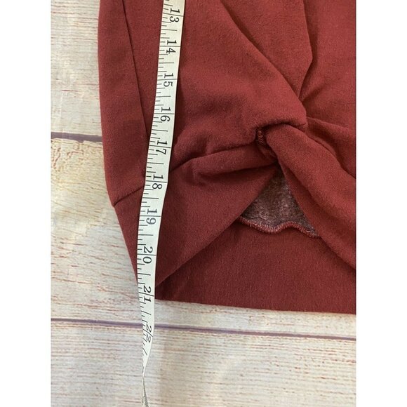 NWT Sateside Nordstrom Women's Modal Short Sleeve Front Twist Amber Sweater - XS - Picture 7 of 12